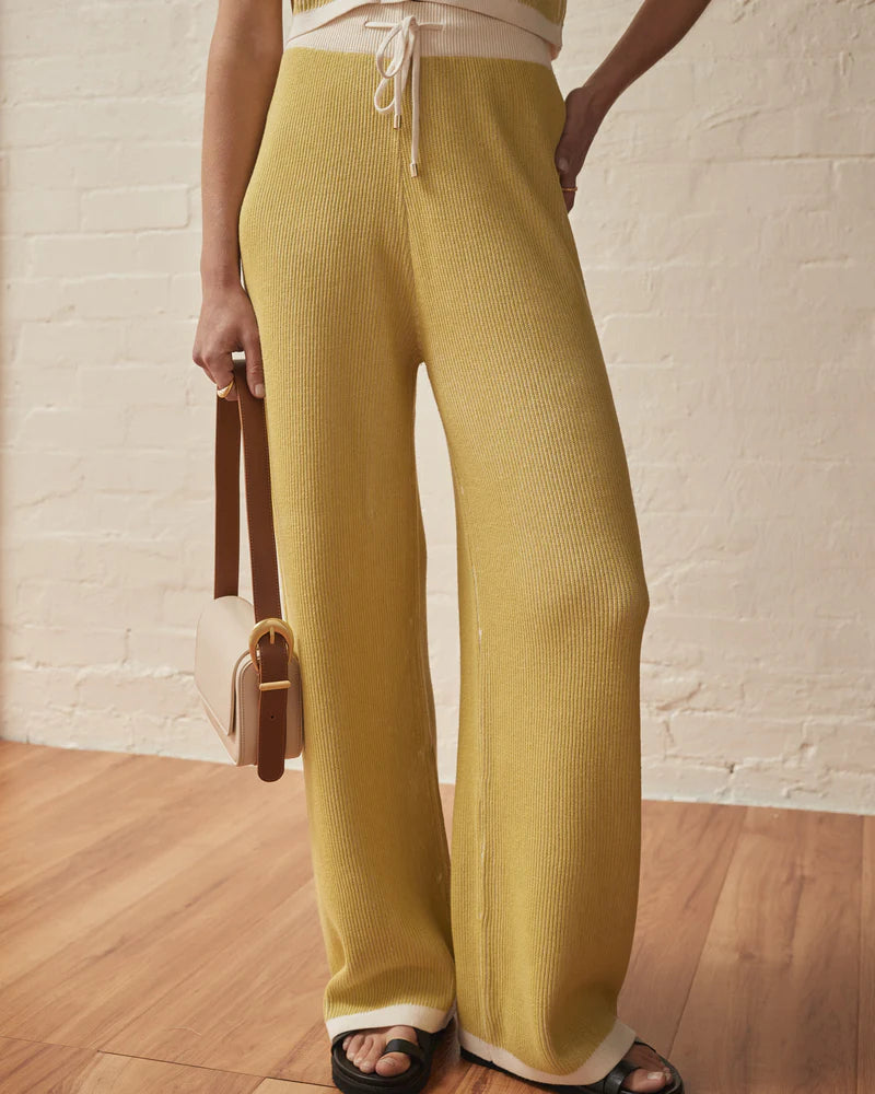 The Liliana Knit Pants - Lime