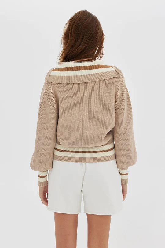 The It Knit Cardigan - Beige/Ivory
